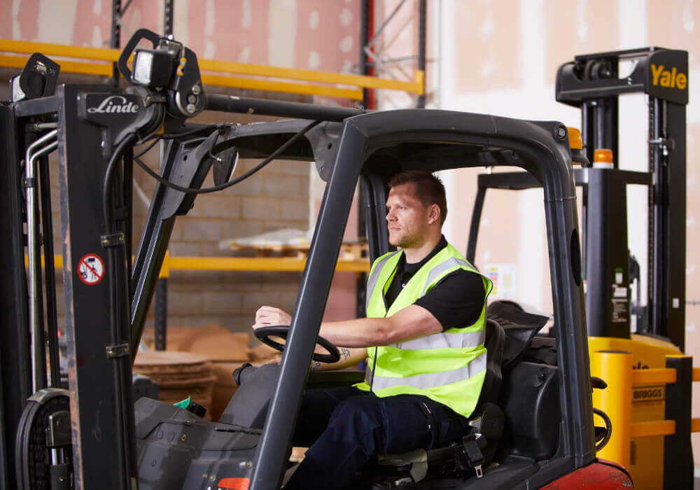 worker driving 