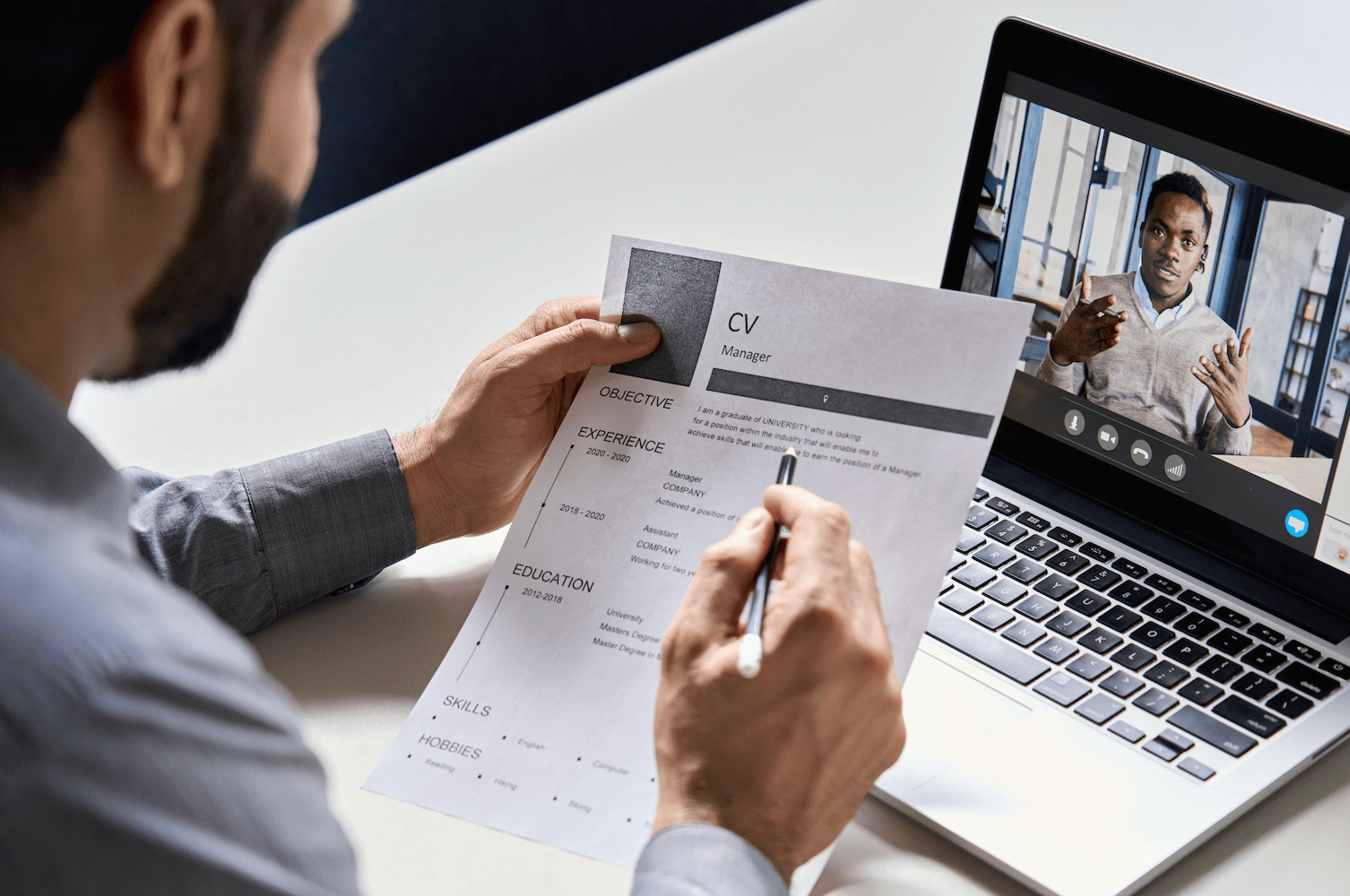 writing on piece of paper 